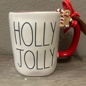 Rae Dunn Holly Jolly Gingerbread/Candy Cane Mug